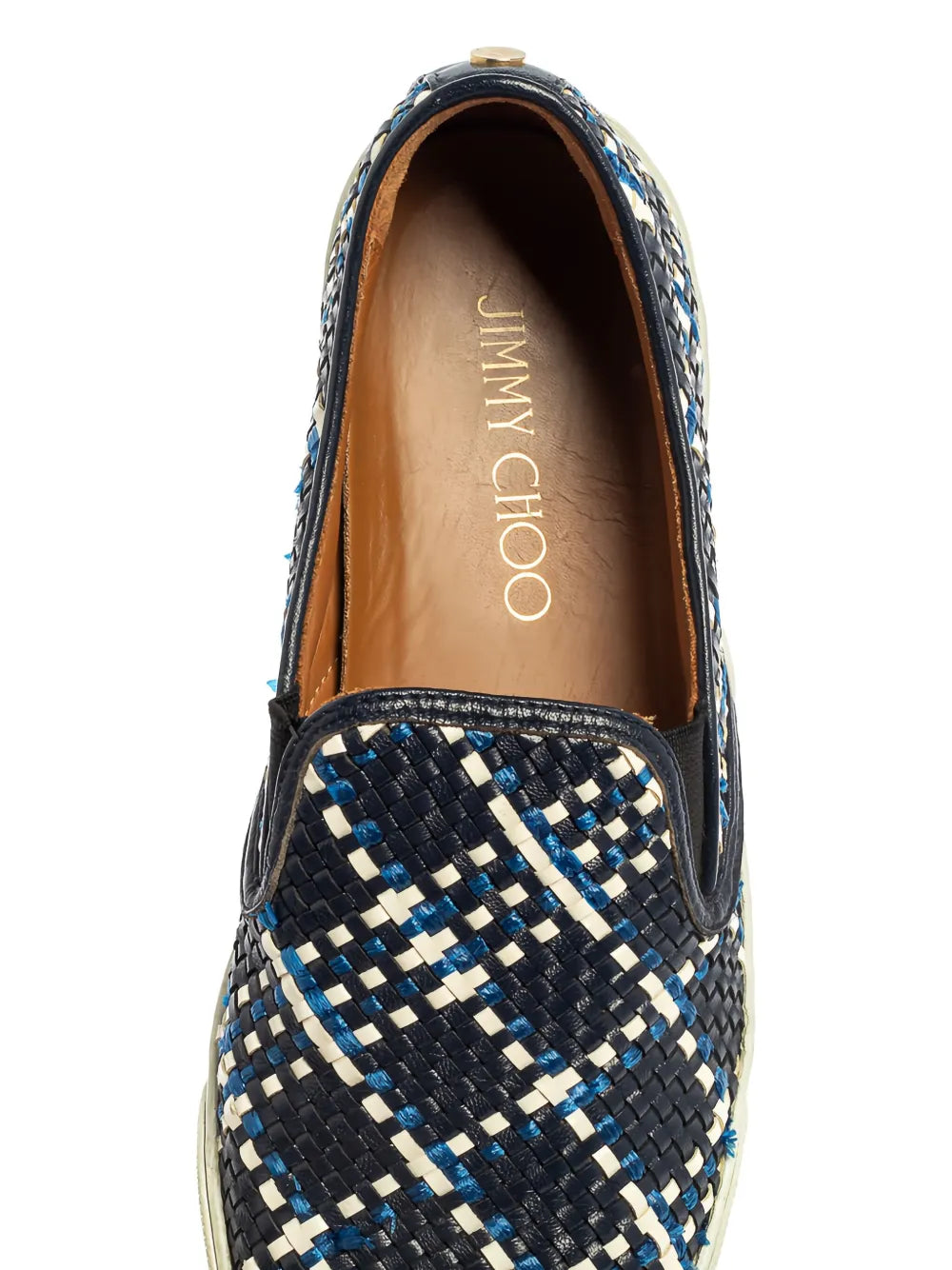 Jimmy Choo Pre-Owned Woven Leather Slip-On