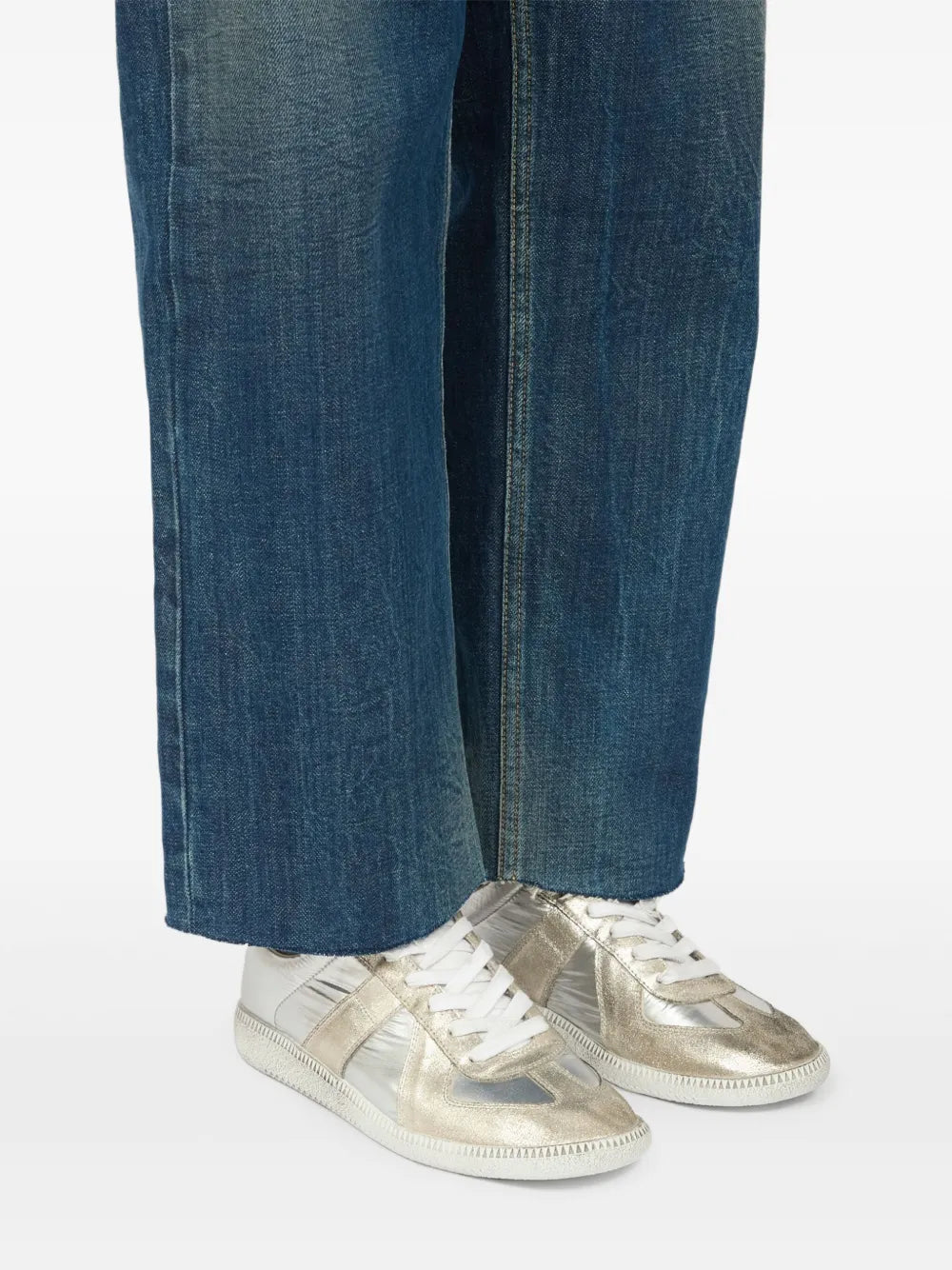 Maison Margiela Metallic Leather Low-Top