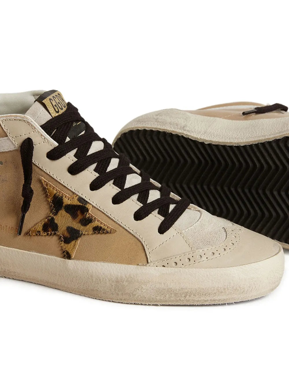 Golden Goose Mid Star Leopard-Print
