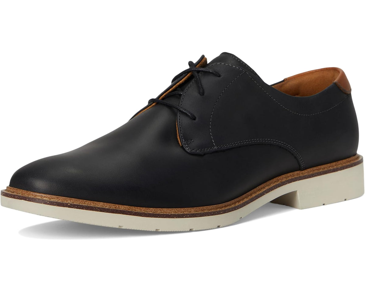 Men's Florsheim Herington Plain Toe Oxford Black Crazy Horse