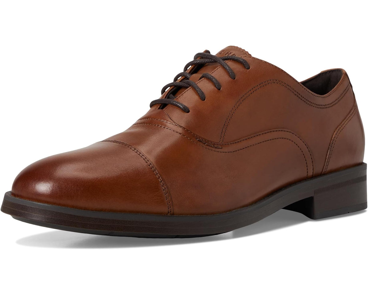 Men's Cole Haan Newmark Grand Cap Toe Oxfords British Tan/Dark Brown