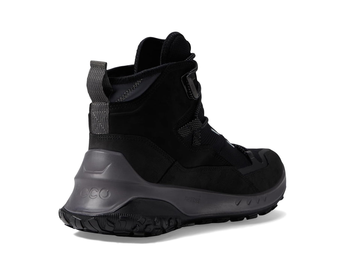 Men's ECCO Sport Ultra Terrain Waterproof Mid Hiking Boot Black/Black/Black