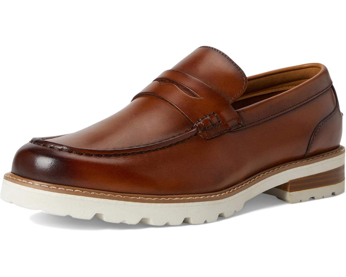 Men's Florsheim Renegade Moc Toe Penny Loafer Cognac Multi