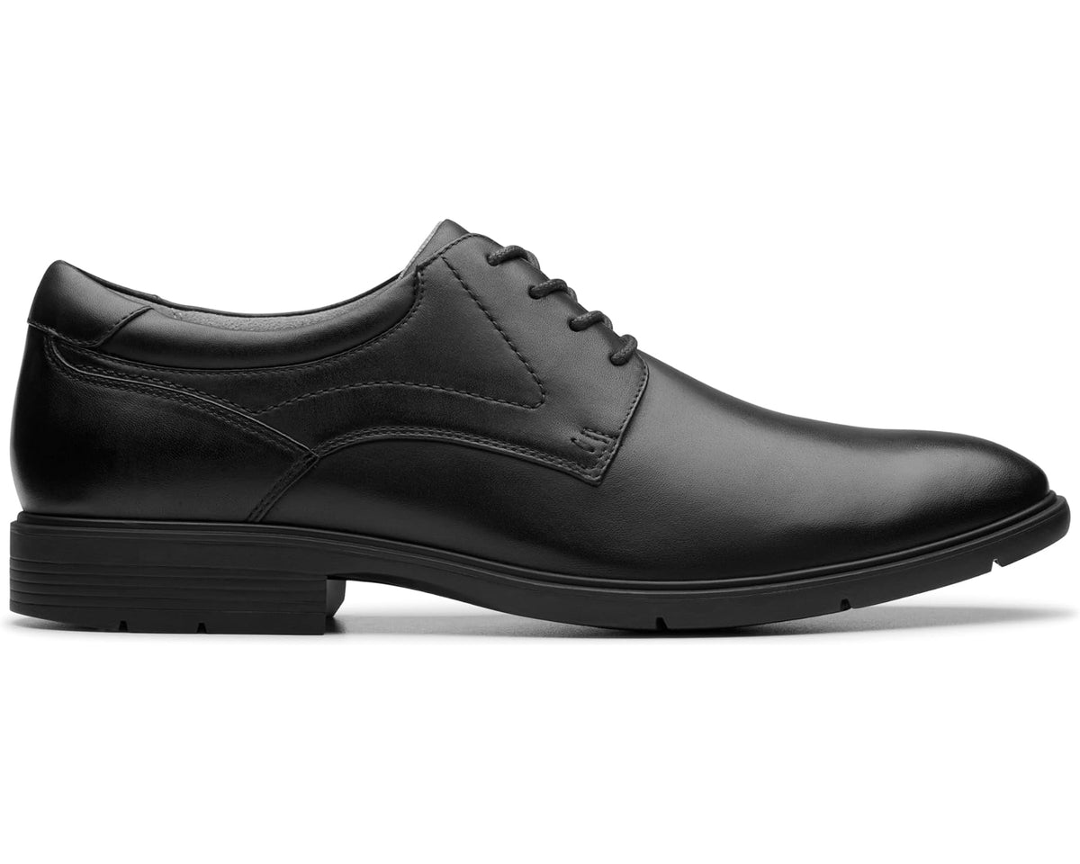 Men's Clarks Eldredge Plain Black Leather