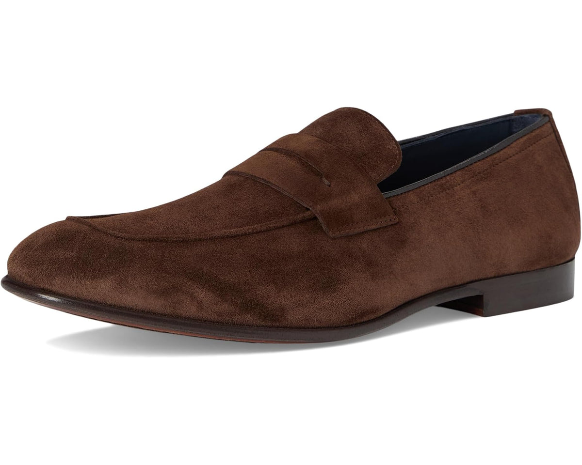 Men's Johnston & Murphy Collection Taylor Penny Dark Brown Italian Suede