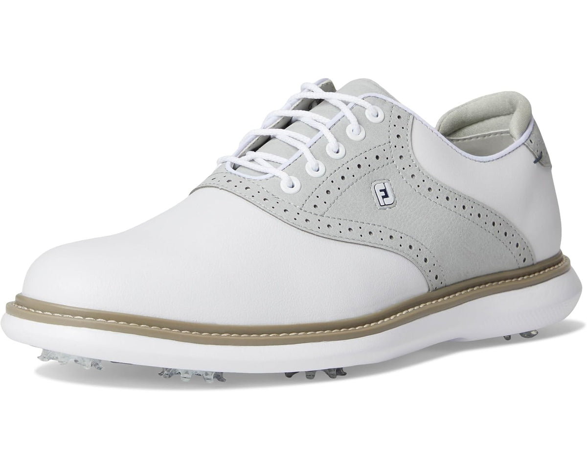 Men's FootJoy Traditions Golf Shoes- Previous Season White/Grey/White