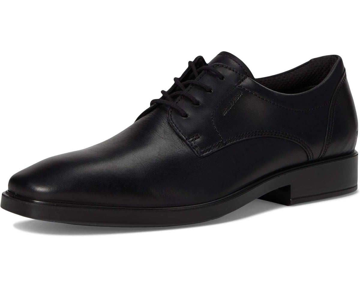 Men's ECCO Metropole Milan Waterproof Plain Toe Derby Black