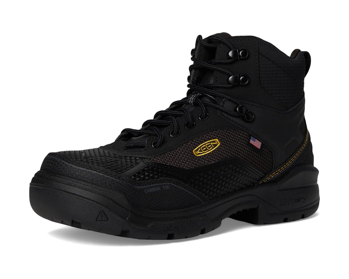 Men's KEEN Utility Stronglite 6 Waterproof Boot (Comp Toe) Black/Black