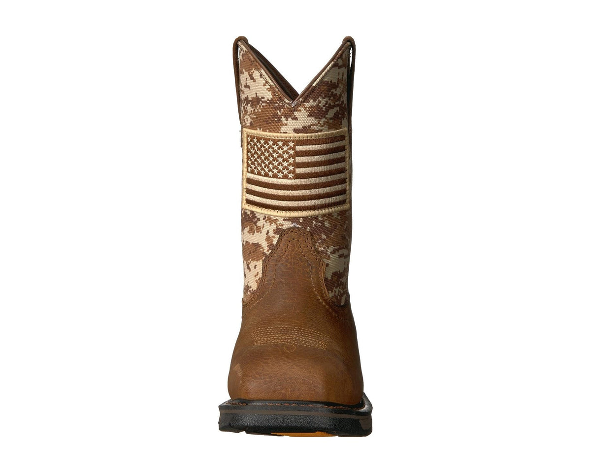 Men's Ariat Workhog Patriot Steel Toe Earth/Sand Camo Print