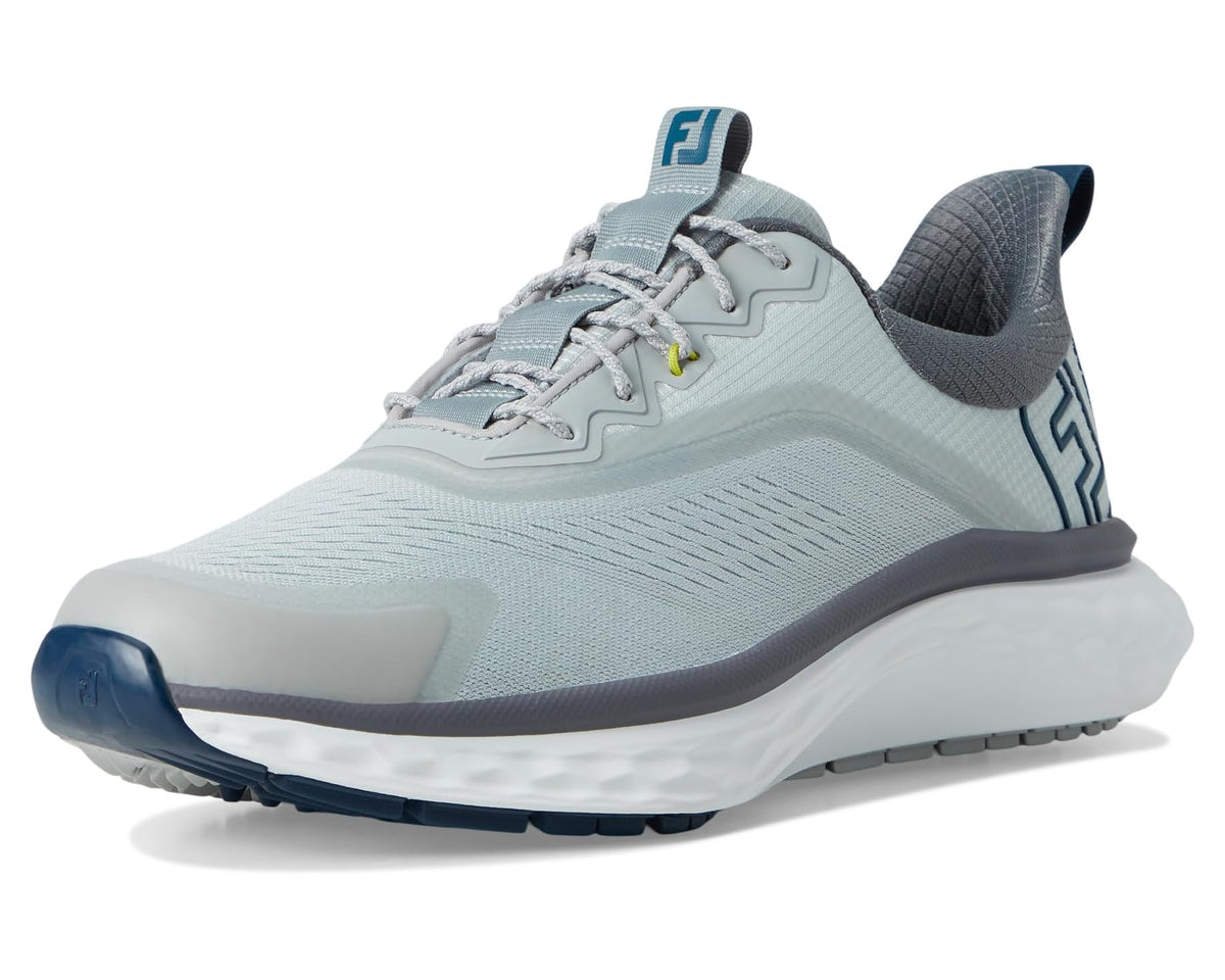 Men's FootJoy FJ Quantum Golf Shoes Grey/White/Bliue