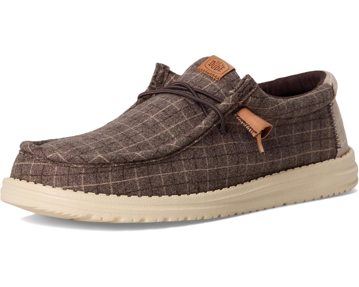 Men's Hey Dude Wally Plaid Corduroy Mole Brown/Multi