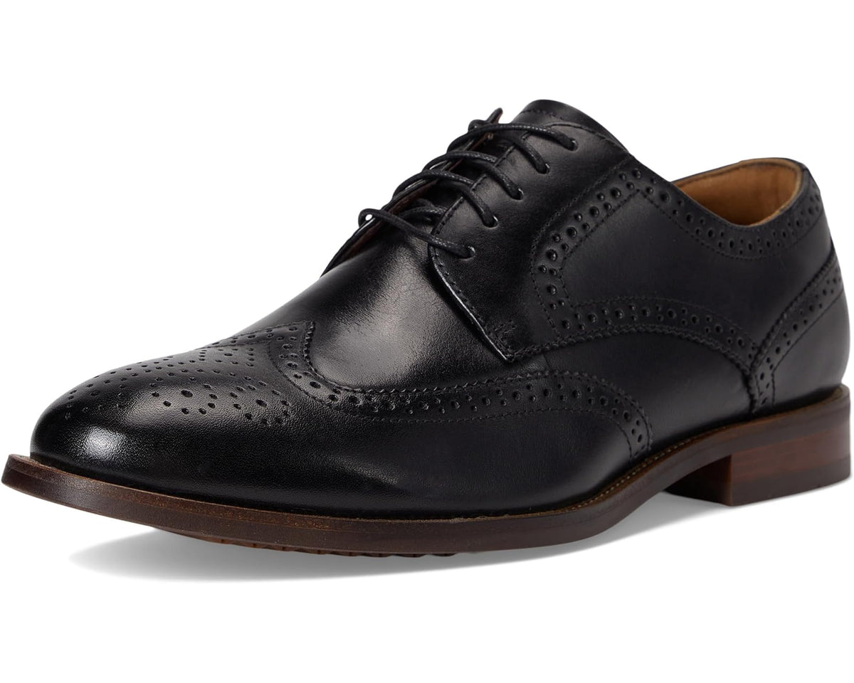 Men's Florsheim Rucci Wing Tip Oxford Black Smooth