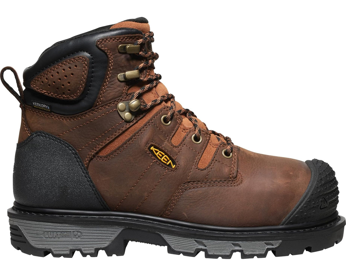 Men's KEEN Utility Camden 6 Waterproof Internal Met (Comp Toe) Leather Brown/Black