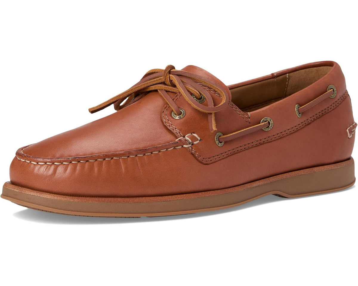 Men's Johnston & Murphy Monaco 2-Eye Boat Shoe Tan Sheepskin