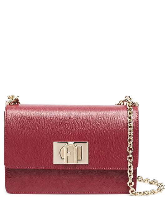 Furlafoldover leather crossbody bag