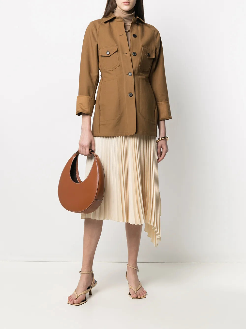 STAUDMoon leather shoulder bag