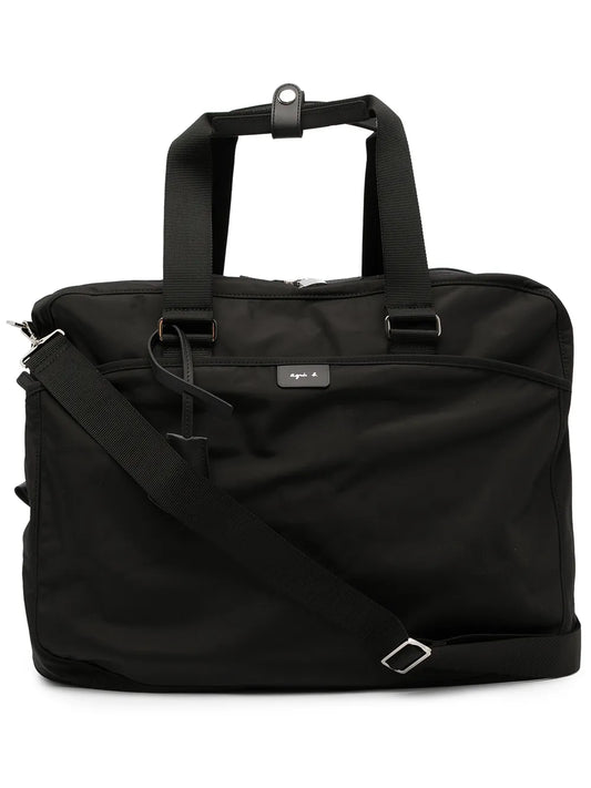 agn b. logo-patch duffle bag