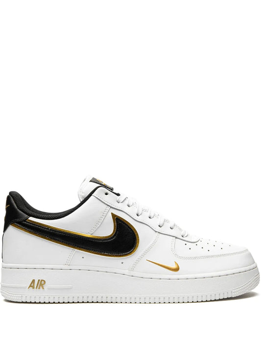 Nike Air Force 1 07 Lv8 Double Swoosh - White/Black/Gold Sneakers