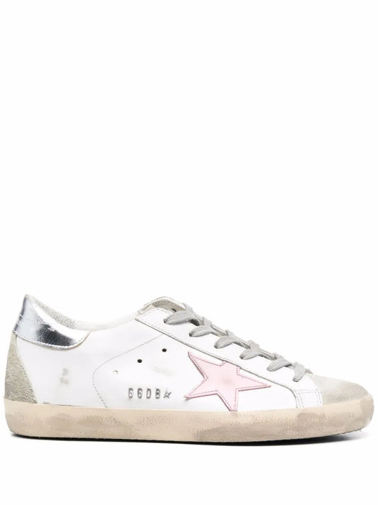 Golden Goose Star-Patch Leather Low-Top