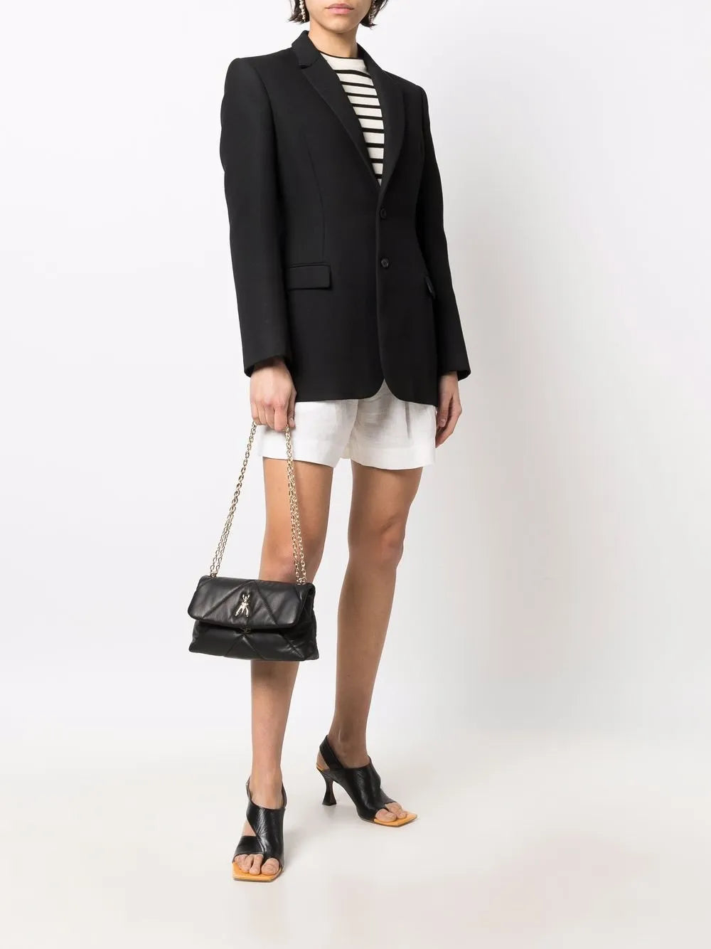 Patrizia Pepechevron leather shoulder bag