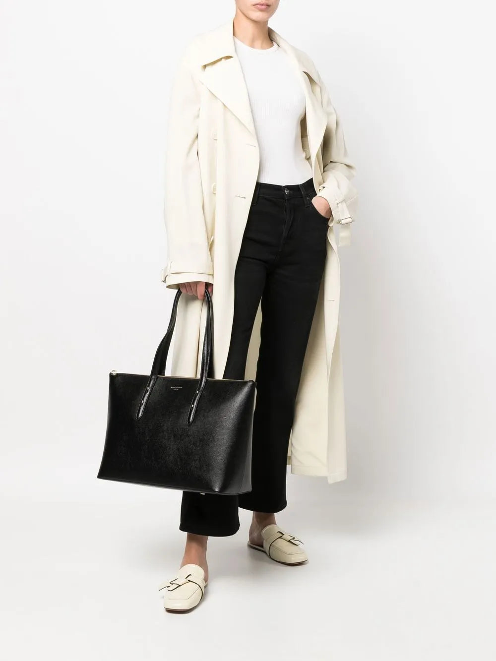Aspinal Of LondonRegent scored-effect tote bag