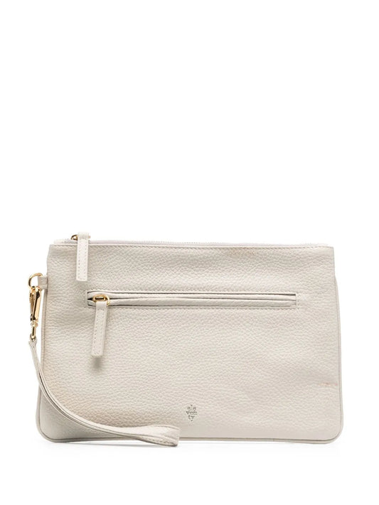 Eleventylogo-stamp leather clutch bag