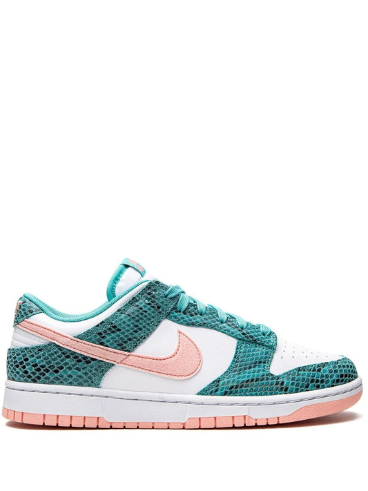 Nike Dunk Low Snakeskin Washed Teal/Bleached Coral Sneakers