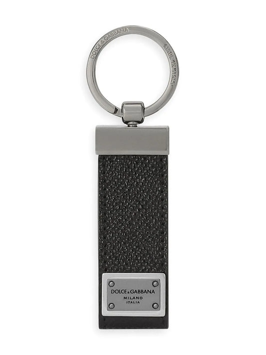 Dolce & Gabbanalogo-tag leather keyring