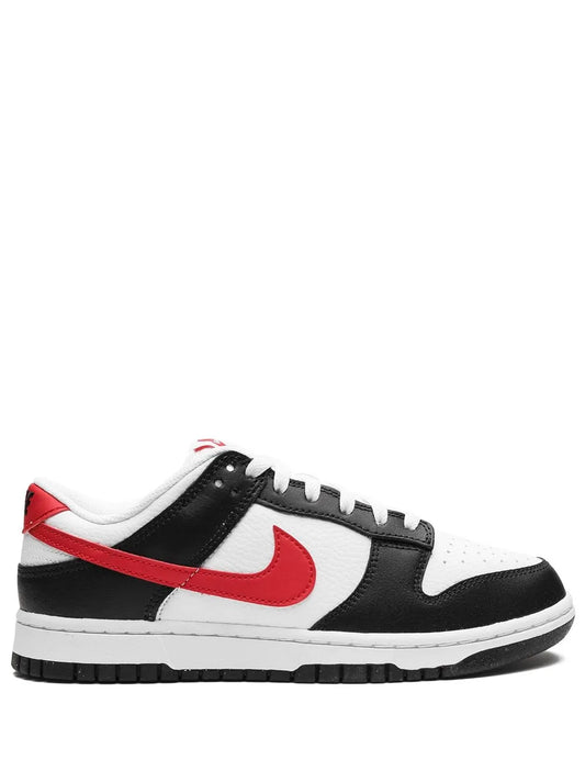 Nike Dunk Low Retro Red Swoosh Panda Sneakers