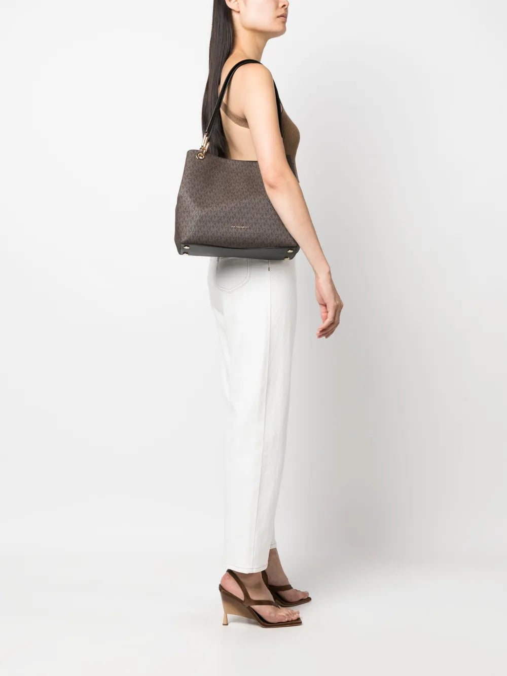 Michael Korsmonogrammed leather tote bag