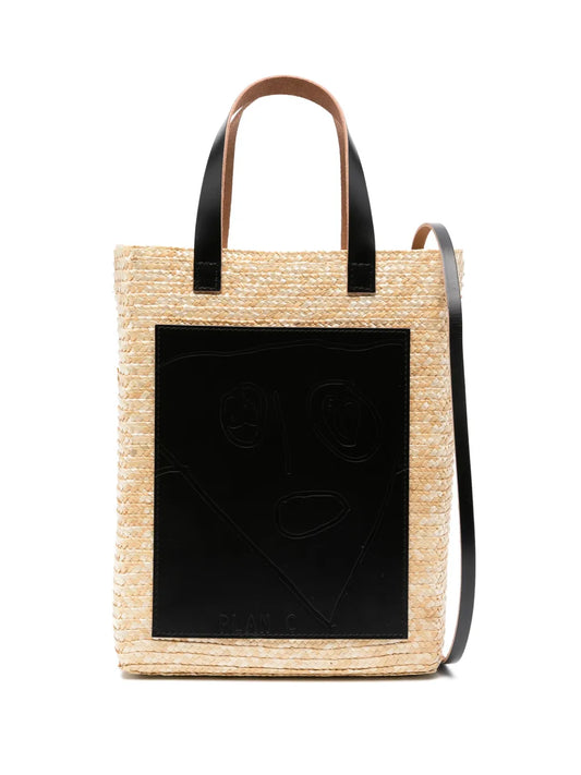 Plan CPili and Bianca straw tote bag