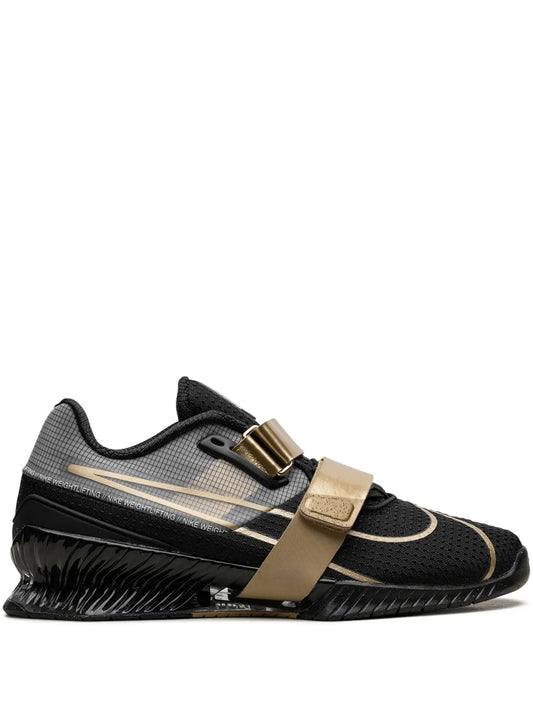 Nike Romaleos 4 Black/Metallic Gold Weightlifting Shoes