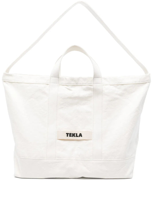 TEKLAlogo-embroidered beach bag