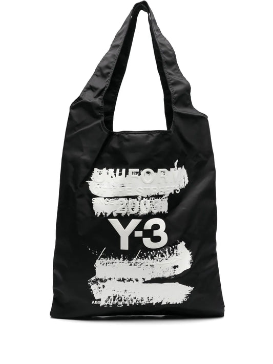 Y-3logo-print tote bag