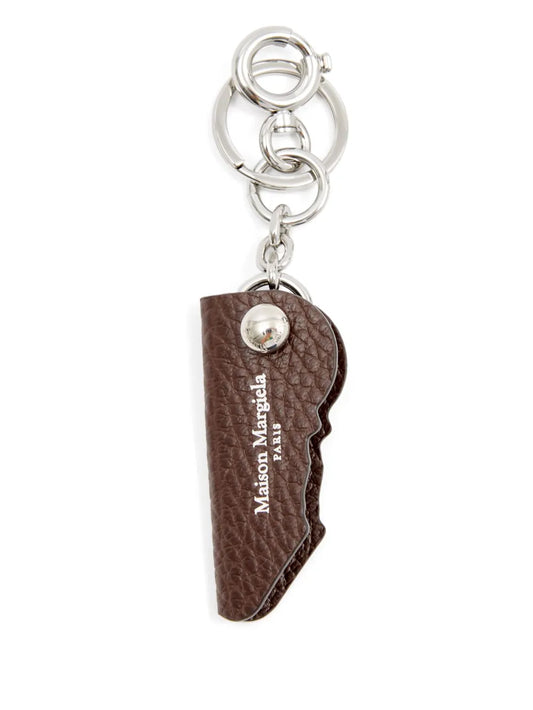 Maison Margielalogo-print leather key holder