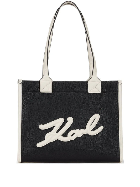 Karl LagerfeldK/skuare textured tote bag