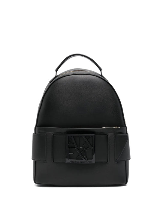 Armani Exchangelogo-plaque backpack