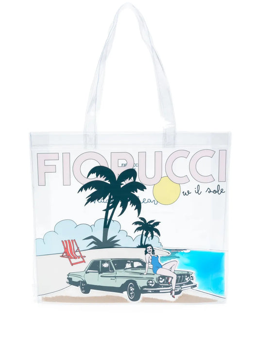 Fioruccilogo-print tote bag