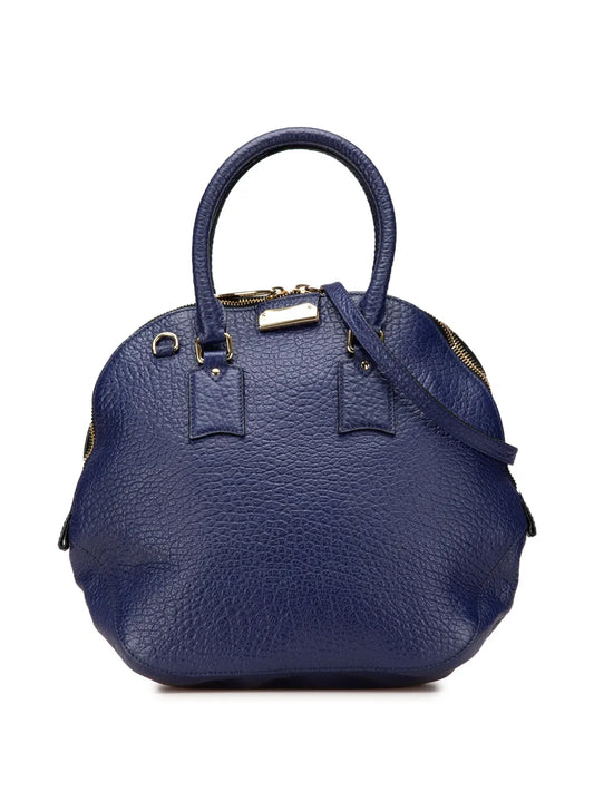 Pre-OwnedBurberry Pre-Owned2000-2017 Large Grained Calfskin Heritage Orchard Bowling Bag satchel
