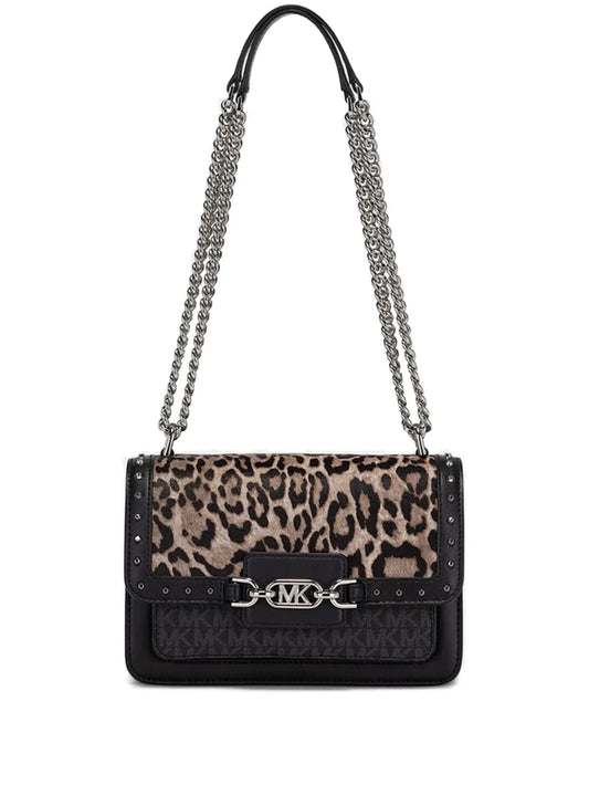 Michael Michael Korspanelled leopard-print shoulder bag