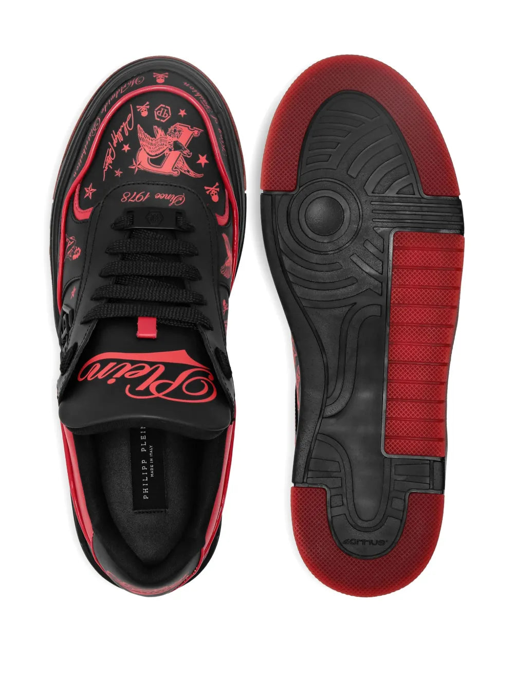 Philipp Plein Leather Tattoo-Print