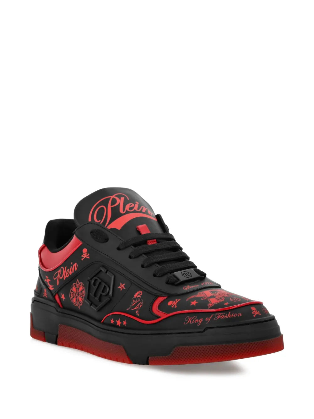 Philipp Plein Leather Tattoo-Print