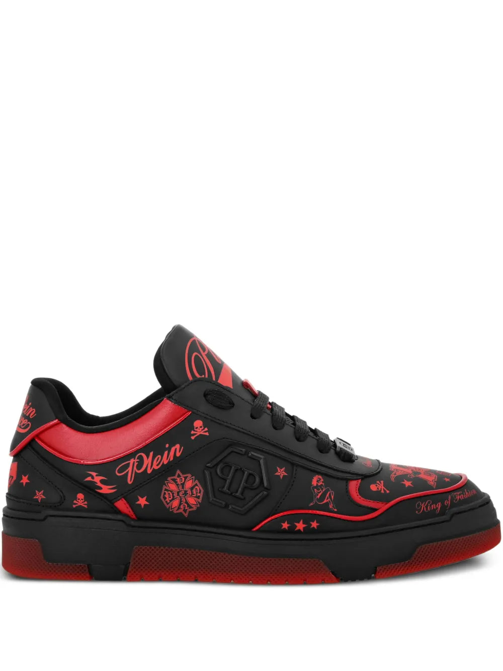 Philipp Plein Leather Tattoo-Print