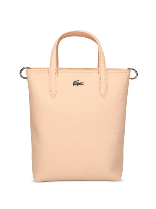 Lacostemini textured leather tote bag