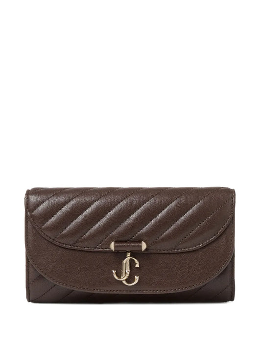 Jimmy ChooCurve quilted clutch bag