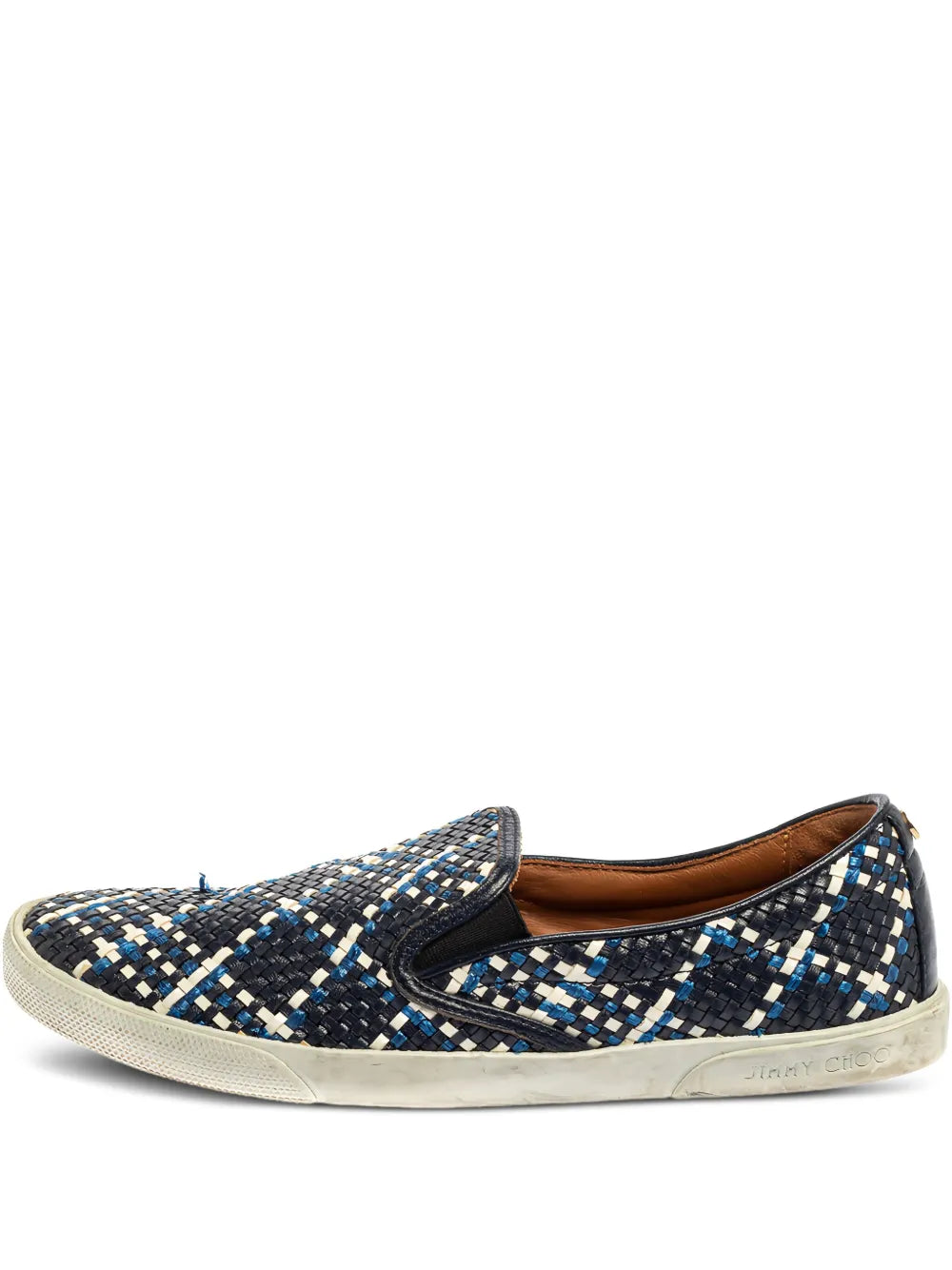 Jimmy Choo Pre-Owned Woven Leather Slip-On