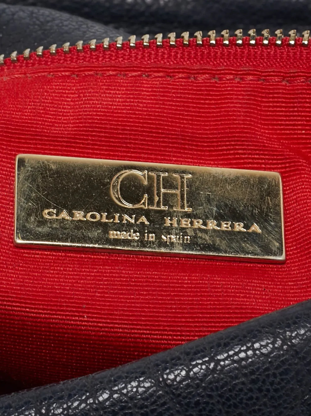 Pre-OwnedCarolina Herrera Vintagelogo-embossed leather shoulder bag