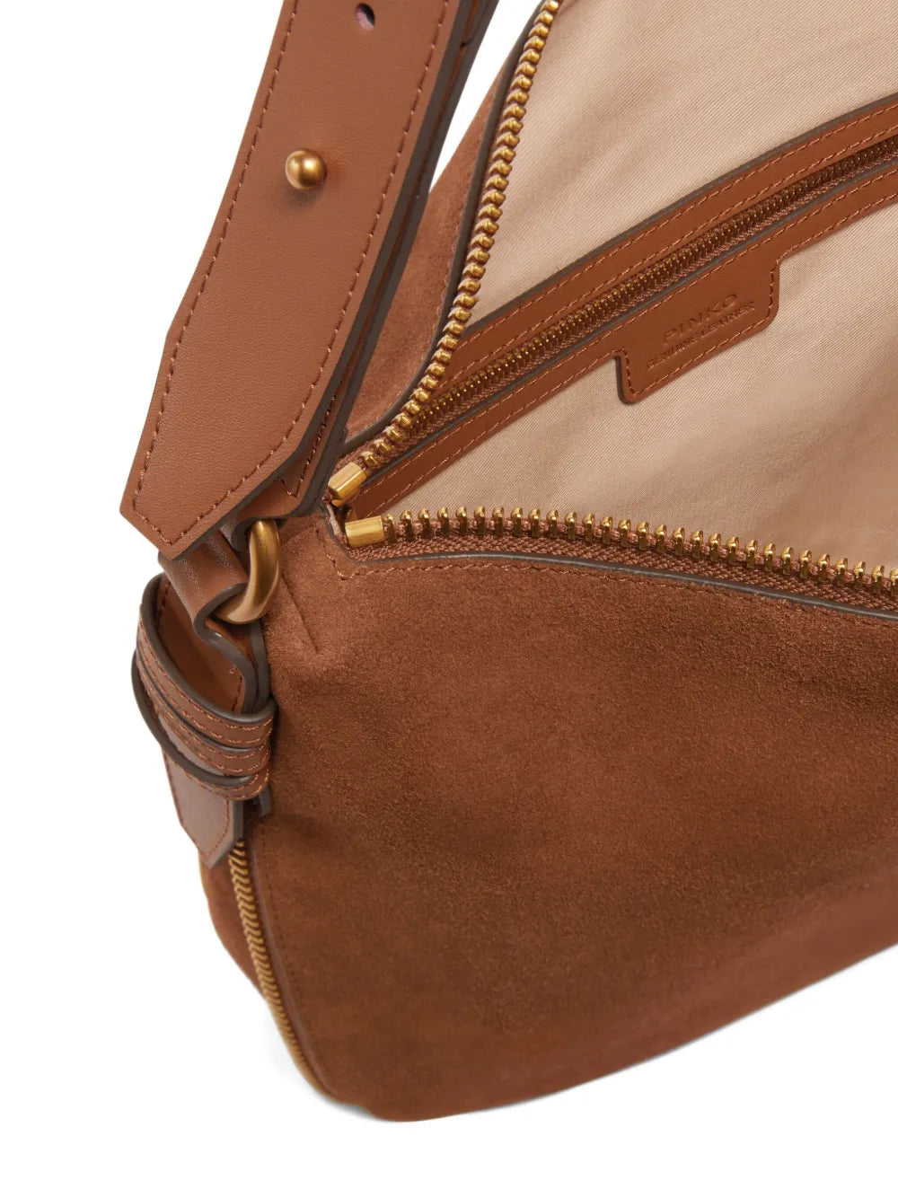 PINKOsuede zip-fastening shoulder bag