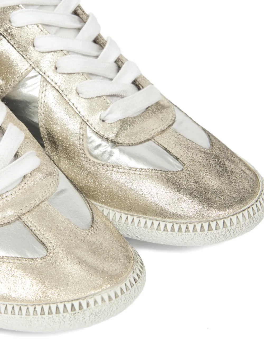 Maison Margiela Metallic Leather Low-Top