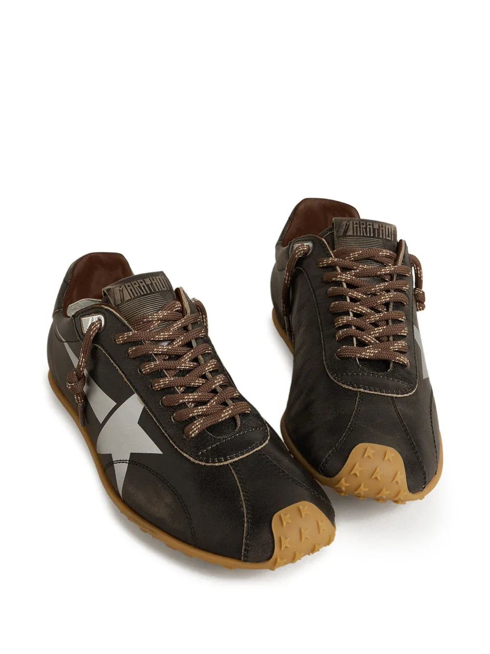 Golden Goose Marathon Speed Leather Logo-Printed